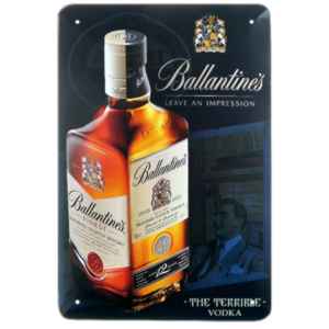 Plechová cedule Ballantines