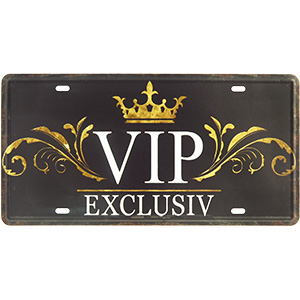 Retro cedule SPZ VIP Exclusiv 30x15cm