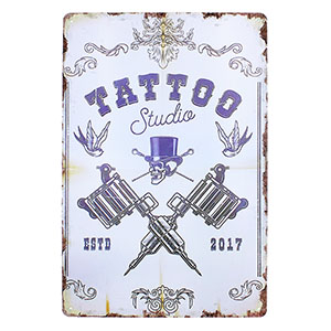 Retro cedule Tattoo Studio 20x30cm